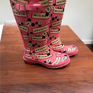 Hunter Kids Pink Mickey Mouse Rain Boots